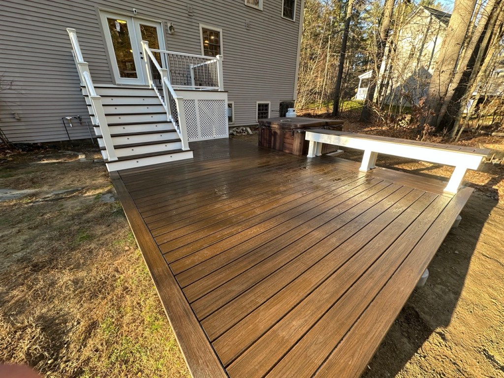 main deck platform with stairs going up